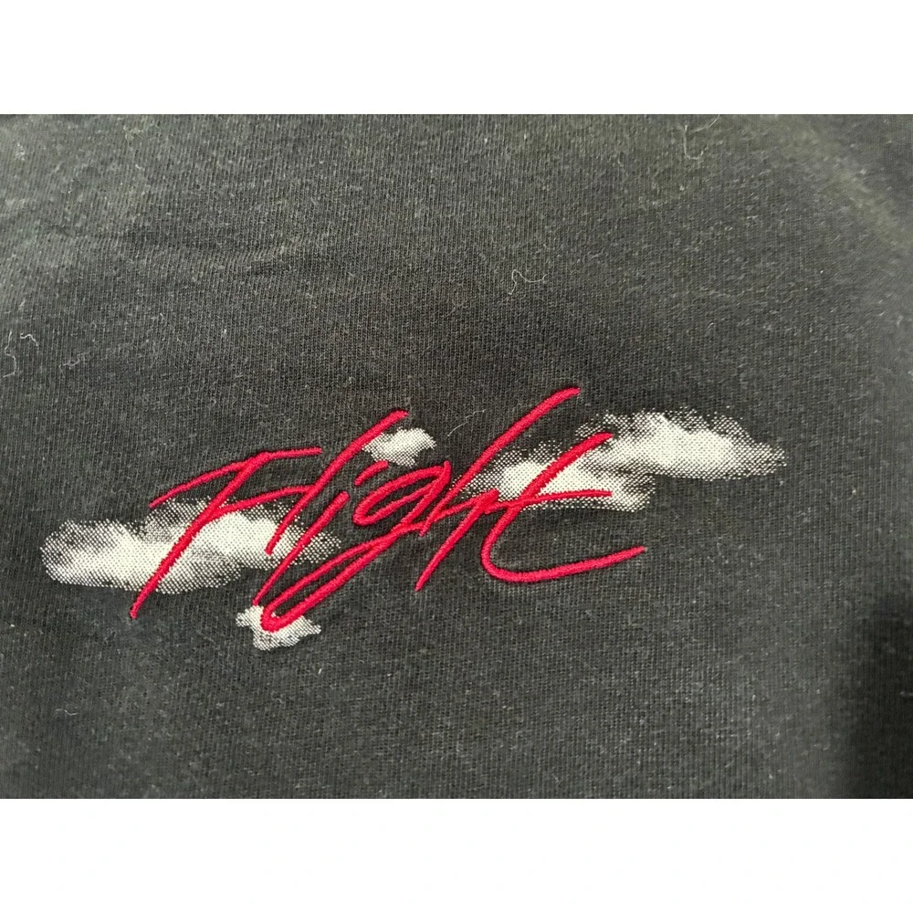 Jordan Flight‎ Long Sleeve Graphic T-Shirt Black Michael Jordan Clouds Mens L